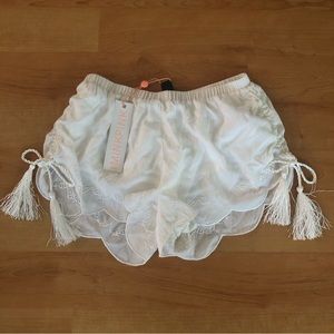 MINKPINK SWIM White Castaway Shorts M